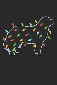 Bernese Mountain Dog with Christmas Lights - Christmas Notebook - Bernese Mountain Dog Diary - Dog Journal - Christmas Gift for Dog Lover