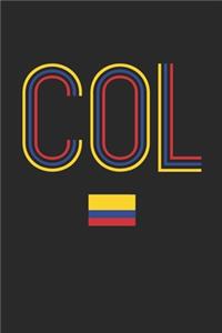 Vintage Colombia Notebook - Colombia Diary - Retro Colombian Flag Journal - Colombia Gifts