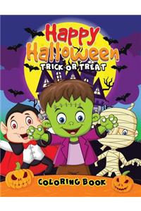 Happy Halloween Coloring Book: Easy and Fun Activity Book for Kids