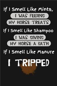 If I Smell Like Mints, I Was Feeding My Horse Treats, If I Smell Like Shampoo, I