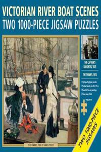 Two Jigsaws: Victorian River Boat Scenes