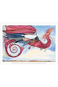 Jackie Morris Poster: My Dragon Flies to the Secret Music of the Wind