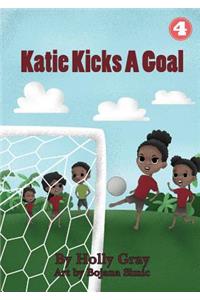 Katie Kicks a Goal