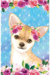 Journal Notebook For Dog Lovers Fawn Chihuahua In Flowers