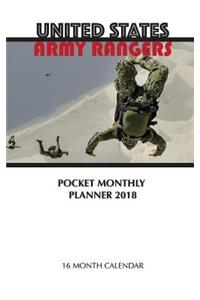 United States Army Rangers Pocket Monthly Planner 2018