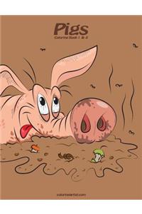 Pigs Coloring Book 1 & 2