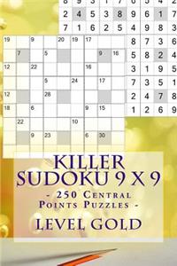 Killer Sudoku 9 X 9 - 250 Central Points Puzzles - Level Gold