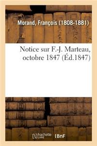 Notice Sur F.-J. Marteau, Octobre 1847