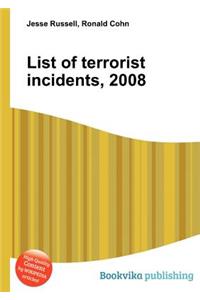 List of Terrorist Incidents, 2008