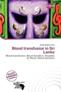 Blood Transfusion in Sri Lanka