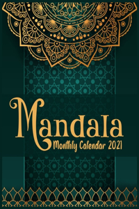 Mandala Monthly Calendar 2021