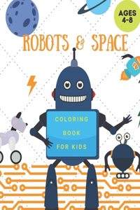 Robots & Space Coloring Book for Kids