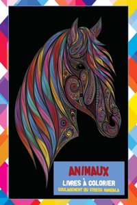 Livres à colorier - Soulagement du stress Mandala - Animaux