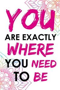 You Are Exactly Where You Need To Be