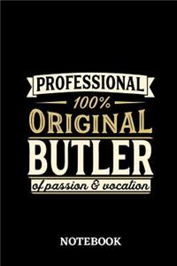 Professional Original Butler Notebook of Passion and Vocation