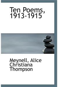 Ten Poems, 1913-1915