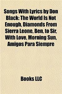 Songs with Lyrics by Don Black