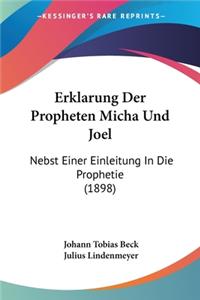 Erklarung Der Propheten Micha Und Joel