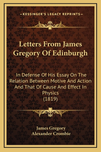Letters From James Gregory Of Edinburgh