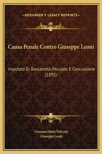 Causa Penale Contro Giuseppe Leoni