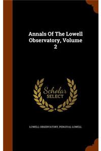 Annals Of The Lowell Observatory, Volume 2