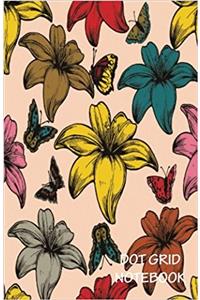 Dot Grid Notebook- Hibiscus Multicolour: 120 Dot Grid Pages, 5.5 X 8.5 Inches