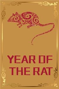 Year of the Rat Chinese New Year Journal (Gold Cover)