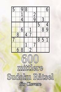 600 mittlere Sudoku Rätsel für Clevere