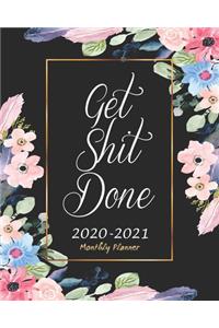 Get Shit Done 2020-2021 Monthly Planner