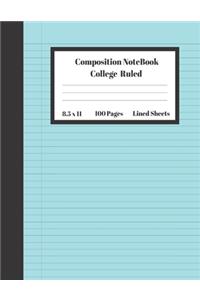 Composition Notebook College Ruled Lined Sheets