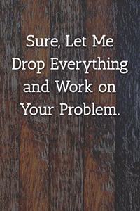 Sure, Let Me Drop Everything and Work on Your Problem. Notebook
