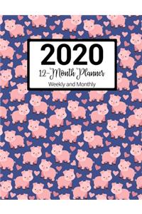 2020 12-Month Planner Weekly and Monthly