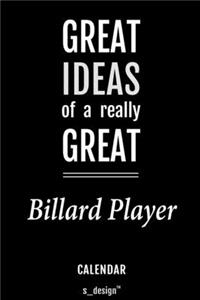 Calendar for Billard Players / Billard Player