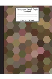 Hexagonal Graph Paper Notebook. 8.5