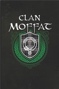 Clan Moffat: Scottish Tartan Family Crest - Blank Lined Journal with Soft Matte Cover