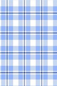 2019 Weekly Planner Blue White Plaid Tartan 134 Pages
