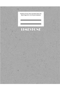Limestone Notebook Journal, Diary and Sketch Book with Blank Pages (8.5 x 11) (Texture Notebook)