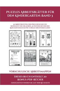 Vorschulische Arbeitsmappen (Puzzles Arbeitsblätter für den Kindergarten
