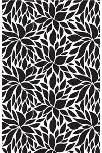 Journal Notebook Black and White Petals Pattern