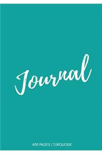 Journal 400 Pages: Turquoise: Journal 7 X 10