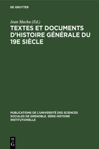 Textes et documents d'histoire générale du 19e siècle