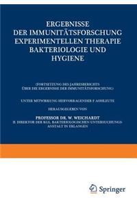 Ergebnisse Der Immunitätsforschung Experimentellen Therapie Bakteriologie Und Hygiene