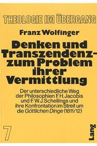 Denken Und Transzendenz - Zum Problem Ihrer Vermittlung