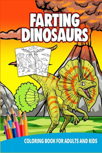 Farting Dinosaur Coloring Book For Adults And Kids