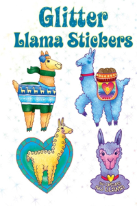 Glitter Llama Stickers