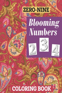 ZERO-NINE Blooming Numbers Coloring Book
