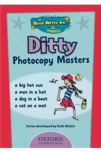 Read Write Inc. Phonics: Ditty Photocopy Masters