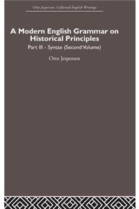 A Modern English Grammar on Historical Principles
