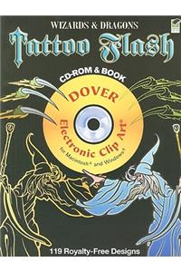 Wizards and Dragons Tattoo Flash CD-ROM and Book