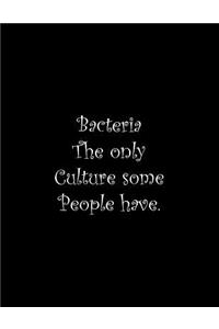 Bacteria The only Culture some People have